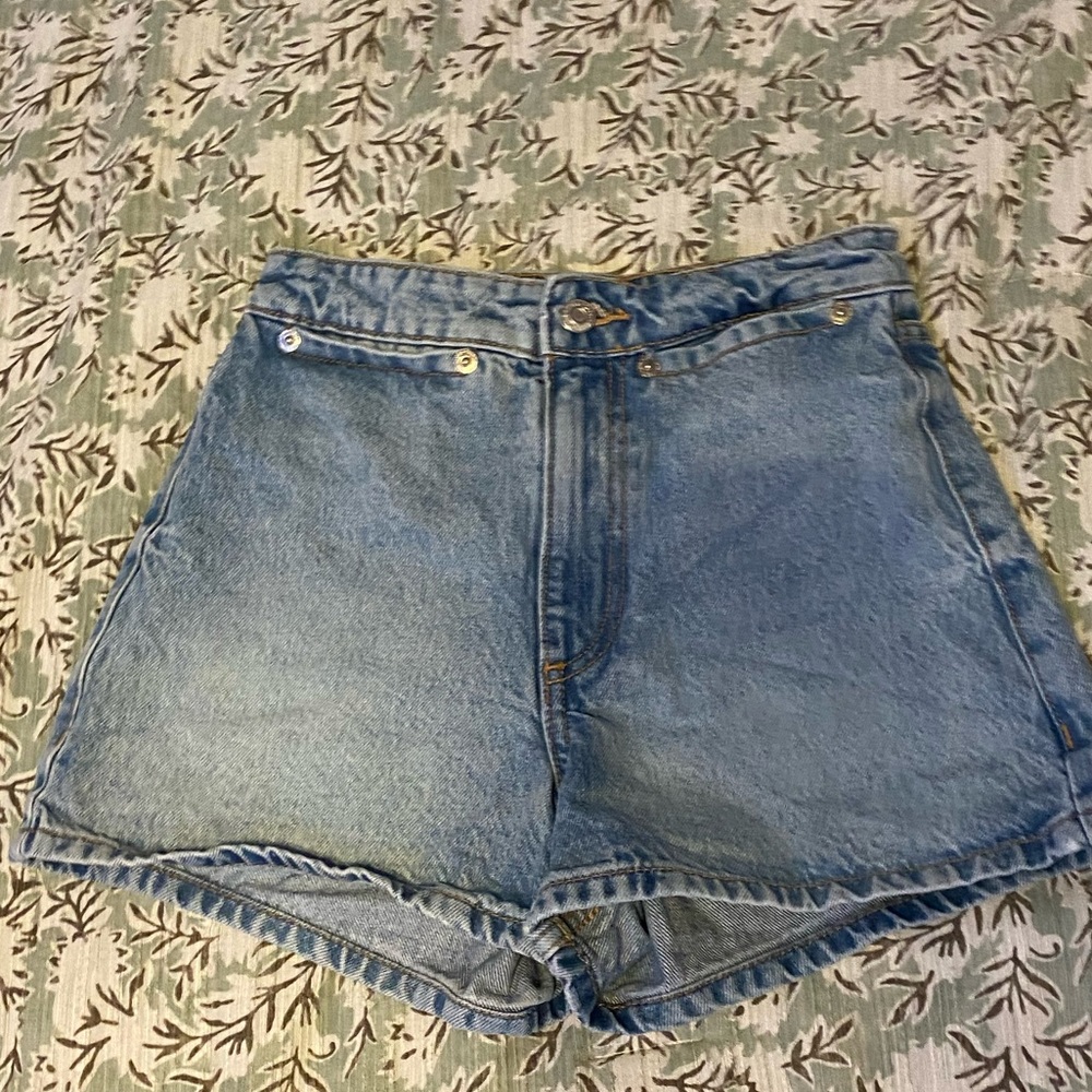 Zara high rise jean shorts